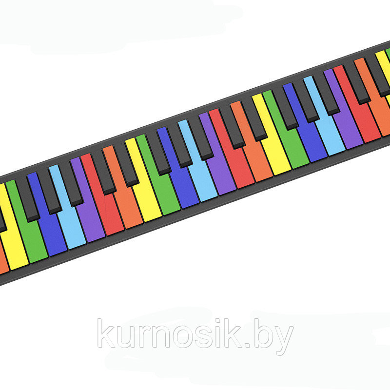 Пианино сворачивающееся разноцветное 49 клавиш, арт.PE49C - фото 4 - id-p165809055