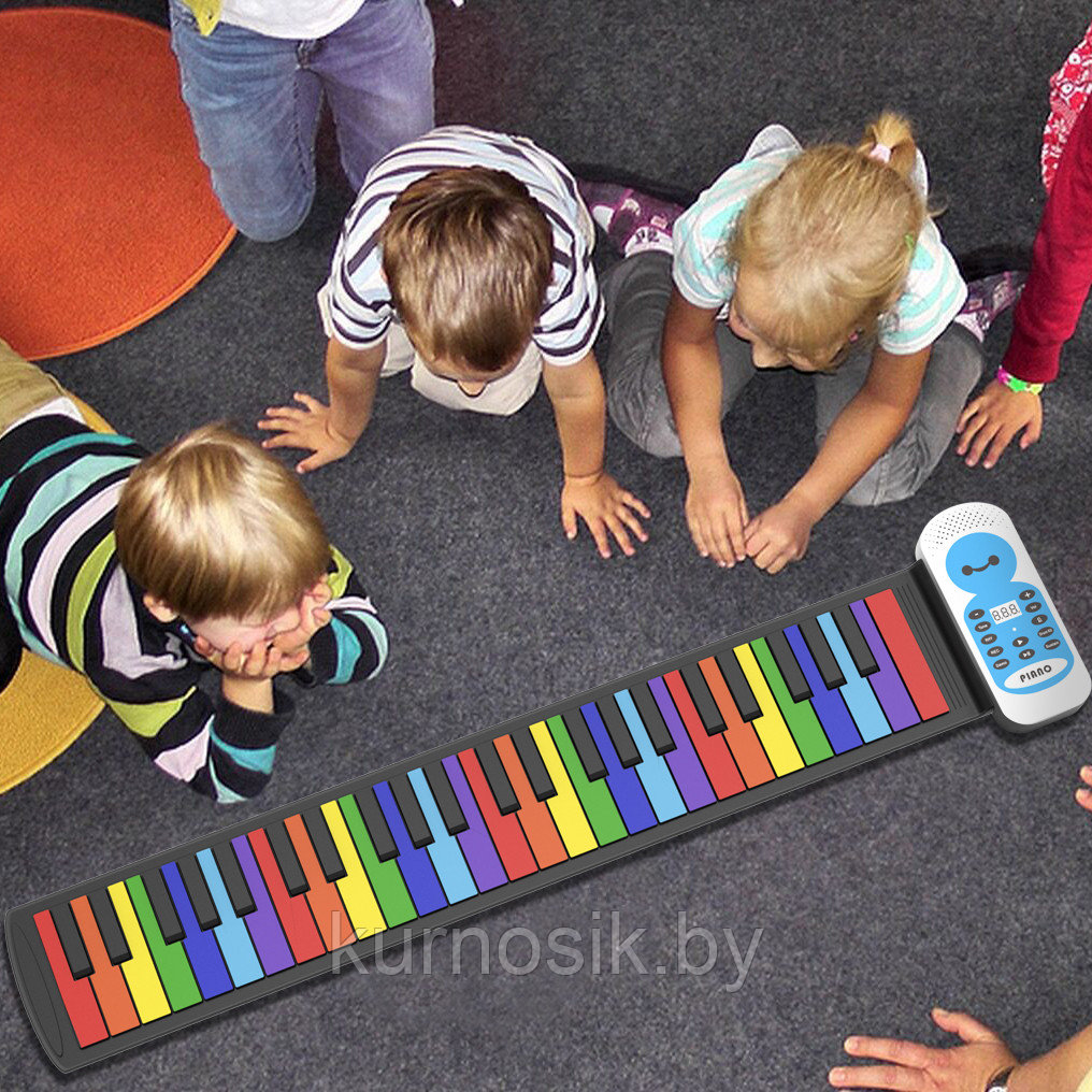 Пианино сворачивающееся разноцветное 49 клавиш, арт.PE49C - фото 6 - id-p165809055