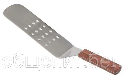 Лопатка с отверстиями, металл с деревянной ручкой, l 19*7,4 см, P.L. Proff Cuisine - фото 1 - id-p165780507