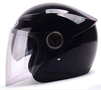 Шлем мотоциклетный YM-619,Черный Размер L Тонированный визор