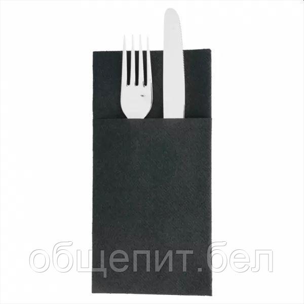 Конверт-салфетка для столовых приборов Airlaid чёрный 40*40 см, 50 шт, Garcia de Pou - фото 2 - id-p165776681