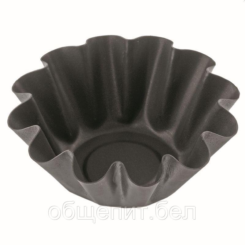 Форма гофрированная для кексов, 40 мл, 4,5*6,5 см, h 1,8 см, сталь с тефлоновым покрытием,