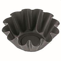 Форма гофрированная для кексов, 50 мл, 4,5*7 см, h 2,6 см, сталь с тефлоновым покрытием,