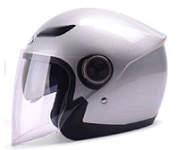 Шлем мотоциклетный YM-619,Серый матовый металлик Размер S Тонированный визор