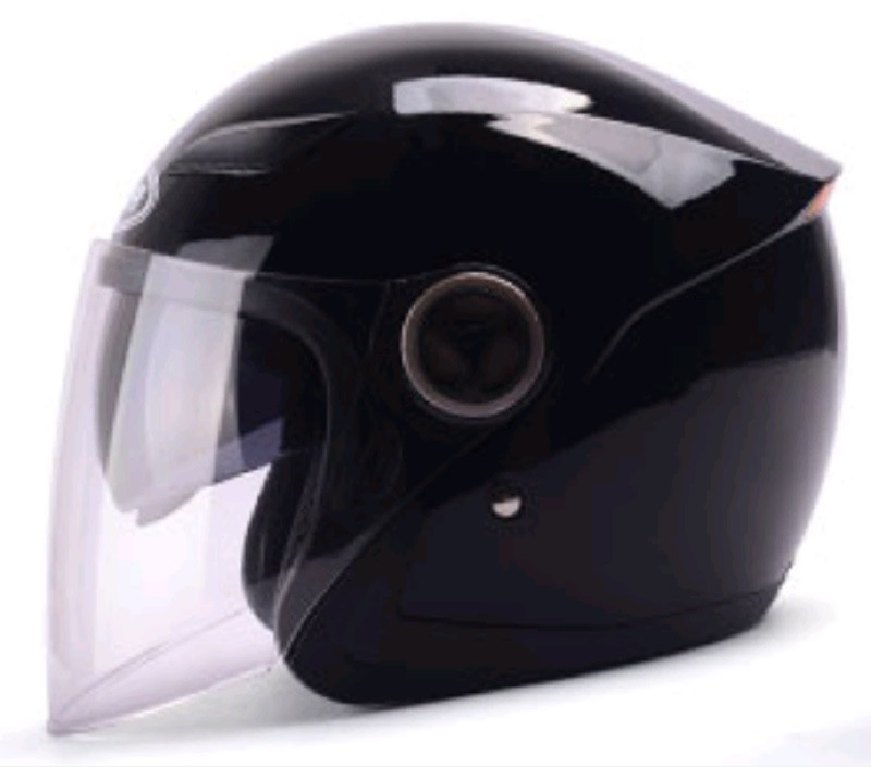 Шлем мотоциклетный YM-619,Черный Размер XL Тонированный визор