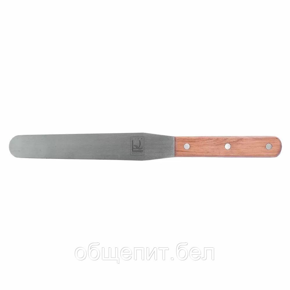 Нож-лопатка кондитерская металлическая с деревянной ручкой 10 см, P.L. - Proff Chef Line - фото 1 - id-p165785650