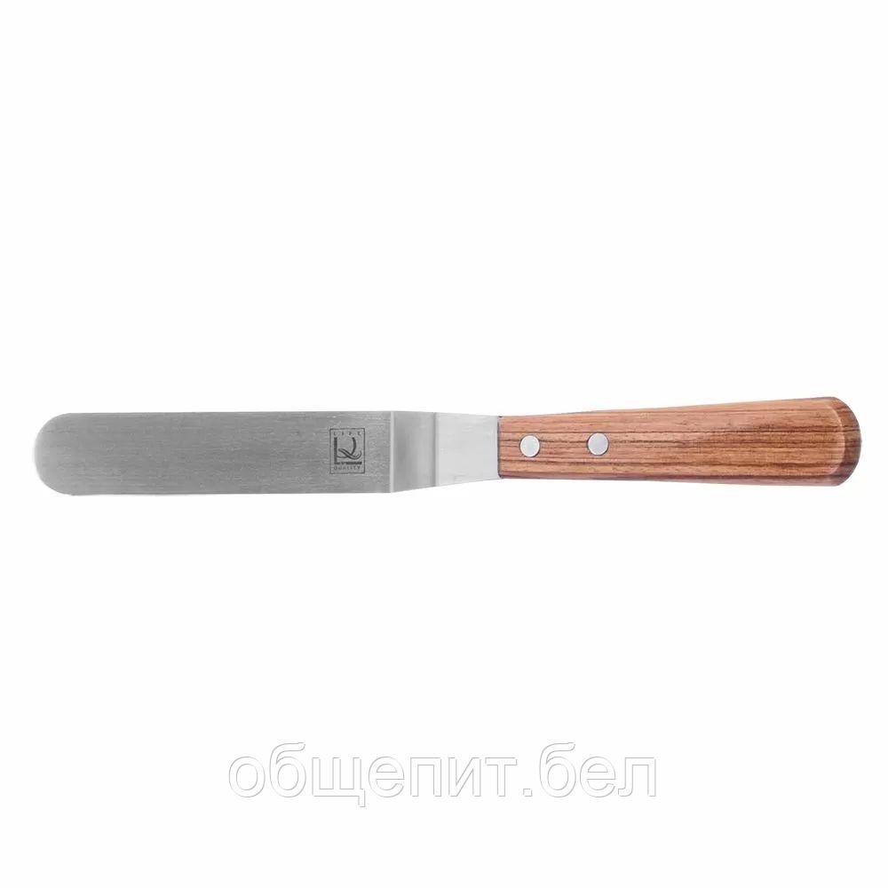 Нож-лопатка кондитерская металлическая с деревянной ручкой, изогнутая, 20 см, P.L. - Proff Chef Line - фото 1 - id-p165785654
