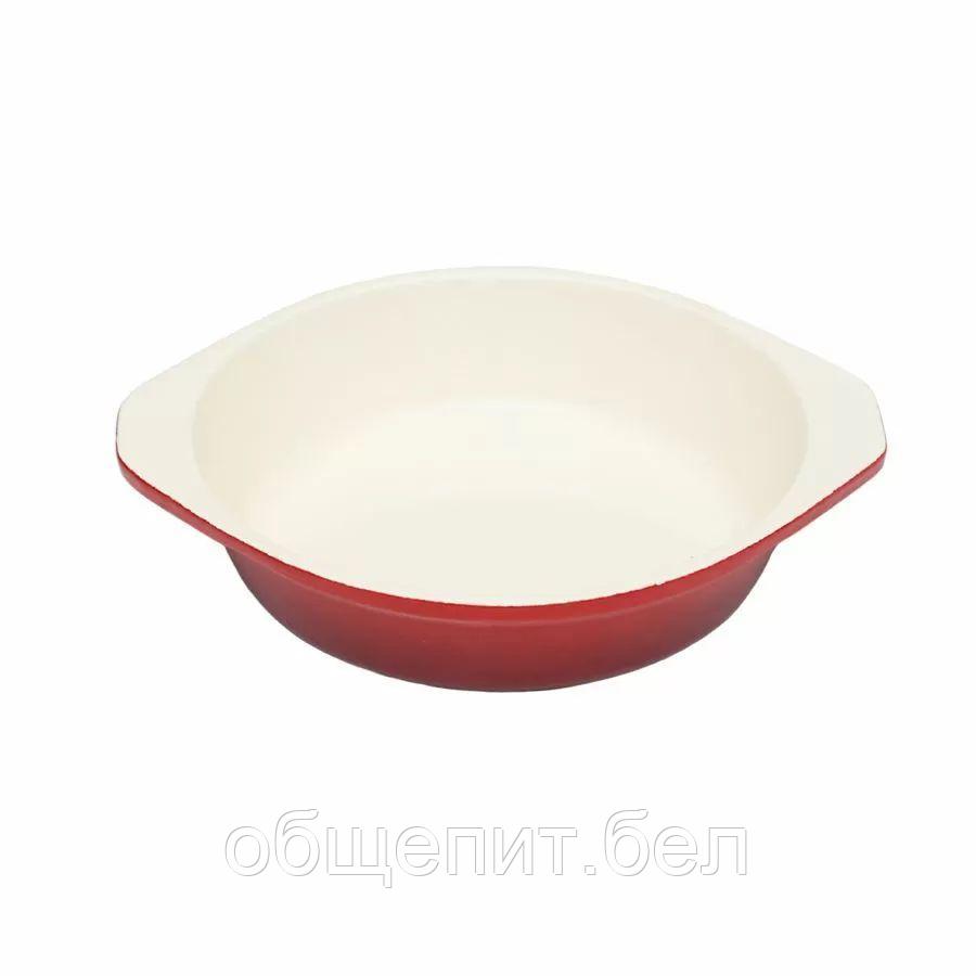 Сковорода порционная круглая, 750 мл, красная, эмалированный чугун, 19 см, P.L. Proff Cuisine - фото 1 - id-p165775748