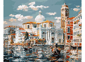 Картина для раскрашивания по номерам на холсте "Венеция. Церковь Сан Джеремия"