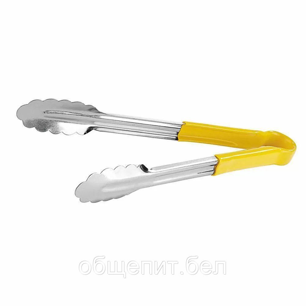Щипцы с желтой ручкой 30 см, нержавейка, Pujadas, Испания - фото 1 - id-p165780776