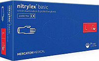 Перчатки нитриловые L Nitrylex (100шт/уп) Basic синий