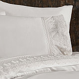Турецкое постельное белье Grazie Home CIWAN кремовый (Евро) сатин с кружевом N02251212, фото 3