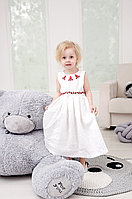 Платье детское льняное с вышивкой