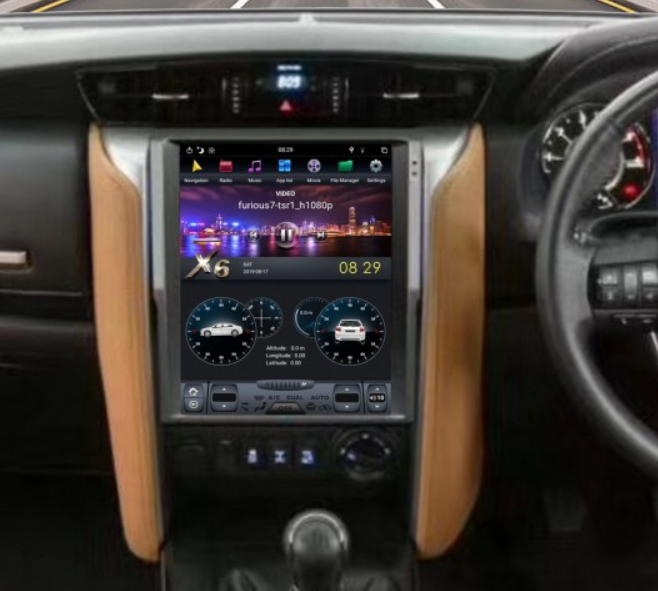 Штатная магнитола в стиле Tesla Toyota Fortuner (2015+) Android 10