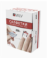 Салфетки для снятия гель-лака, MILV, 200 шт.