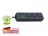 Удлинитель 1.5м (3 роз., 3.3кВт, с/з, выкл., ПВС) черный Brennenstuhl Eco-Line (провод 3х1,5мм2; сила тока 1152300015 Удлинитель 1.5м (3 роз., 3.3кВт, с/з, выкл., ПВС) черный Brennenstuhl Eco-Line (провод 3х1,5мм2; сила тока