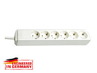 Удлинитель 1.5м (6 роз., 3.3кВт, с/з, ПВС) белый Brennenstuhl Eco-Line (провод 3х1,5мм2; сила тока 16А; с/з -