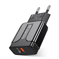 Зарядное устройство сетевое - блок питания USLION LZ-023, 3.0A, 1 USB, черный 555457, фото 1