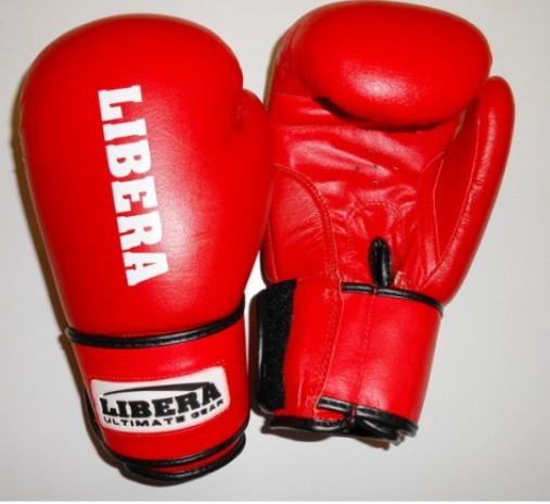 Перчатки боксерские LIBERA Profi AIBA LIB-103 - 8, 12 унц красные - фото 1 - id-p90192389