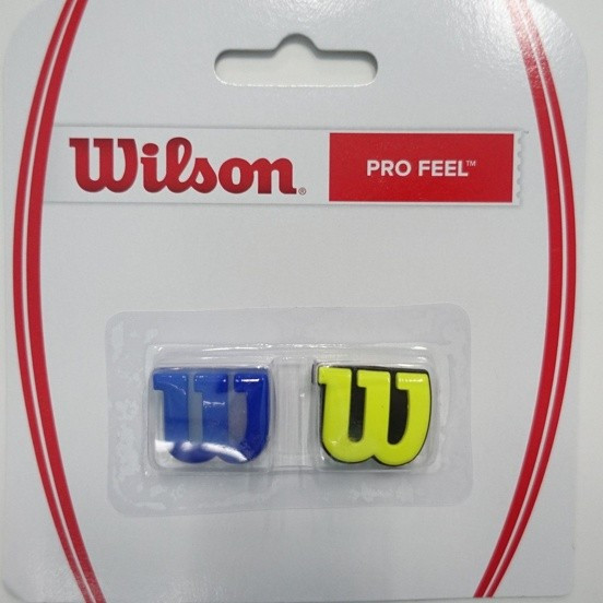 WRZ537700 Виброгаситель для т/ракеток Wilson Pro Feel (2 шт. в уп.), желтый/синий - фото 1 - id-p85262984