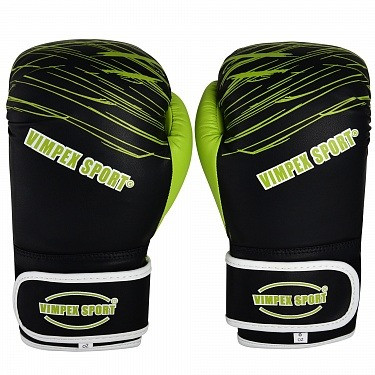 Боксерские перчатки зеленые / черные Vimpex Sport 2010 (8,10,12,14,16 ун) - фото 1 - id-p165688045
