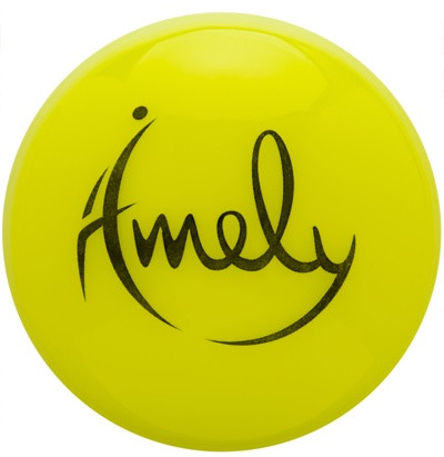 Мяч для художественной гимнастики Amely AGB-301-15-Y (15 см, 280 гр), желтый - фото 1 - id-p165732419