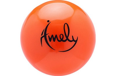Мяч для художественной гимнастики Amely AGB-301-15-OR (15 см, 280 гр), оранжевый - фото 1 - id-p165732415