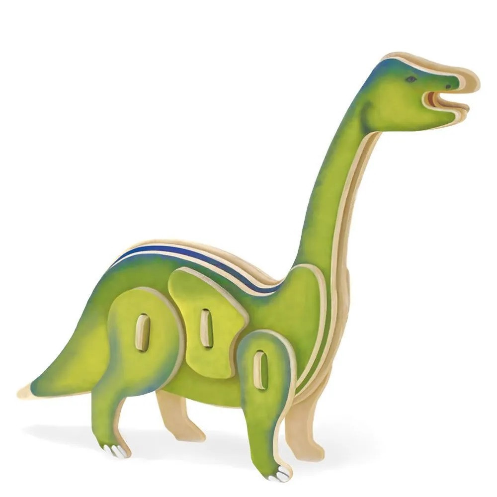 Пазл деревянный 3D. Бронтозавр. Серия Мини-животные. ГЕОДОМ - фото 2 - id-p165923417