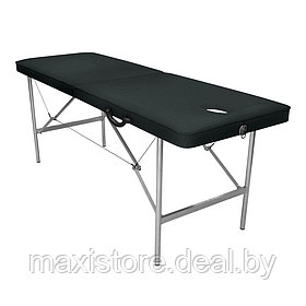 Массажный стол Mass-stol 180х60х70 см (черный) + подушка
