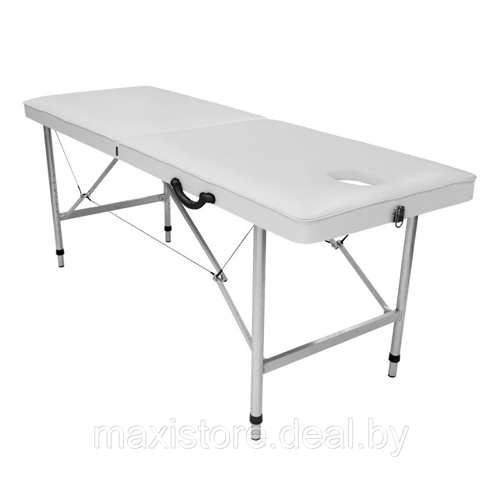 Массажный стол Mass-stol 180х60хРВ см (белый) + подушка - фото 2 - id-p165926432