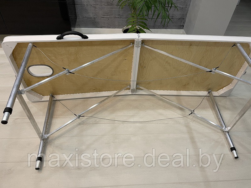 Массажный стол Mass-stol 180х60хРВ см (белый) + подушка - фото 4 - id-p165926432