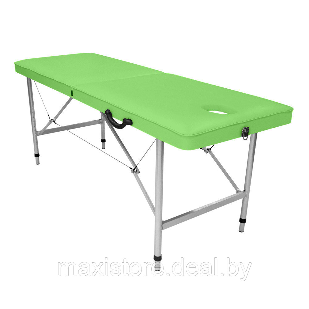 Массажный стол Mass-stol 180х60хРВ см (фисташковый) + подушка - фото 1 - id-p165926488