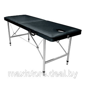 Массажный стол Mass-stol 180х60хРВ см (черный) + подушка