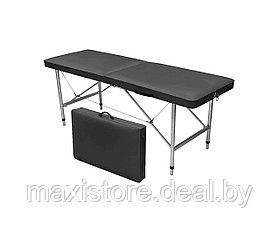 Косметологическая кушетка Mass-stol 180х60хРВ см (черный) + подушка