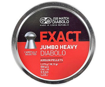 Пули пневматические JSB Exact Jumbo Heavy Diabolo 5.5 мм 1,175 грамма (500 шт).