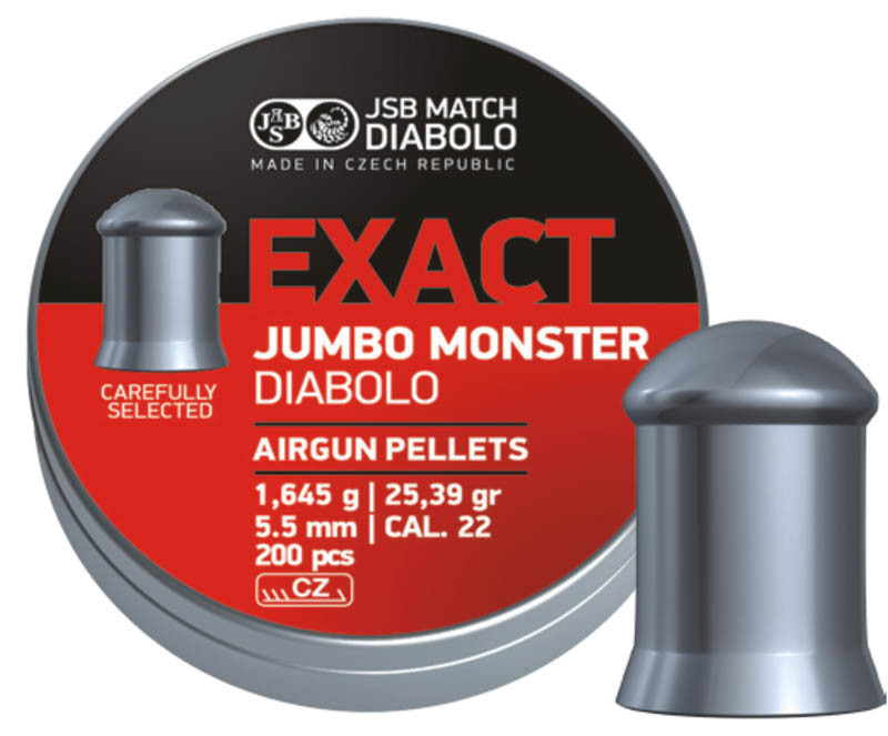 Пули JSB EXACT Jumbo Monster Diabolo 5.5 (5.52) мм 1,645 грамма (200 шт.)