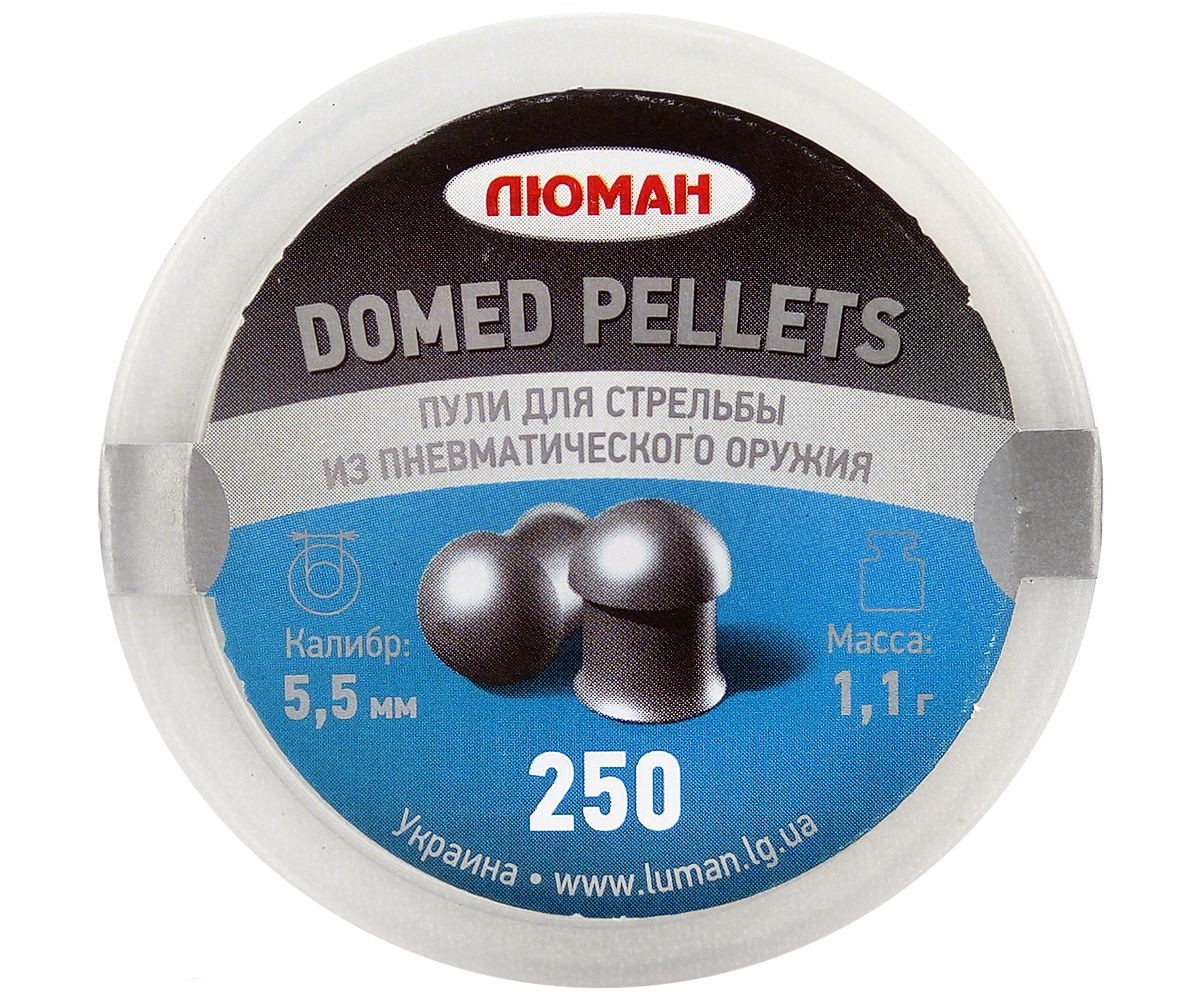 Пули кал. 5.5 мм "Люман" Domed pellets (1,1 грамм 250 шт.)