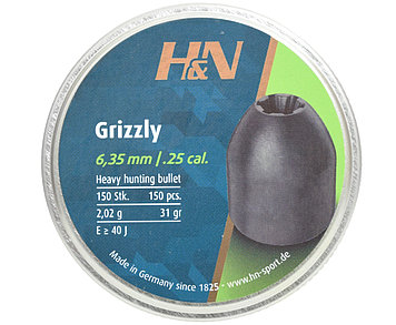 Пули пневматические H&N Grizzly 6.35mm 2,02g (150 шт.)