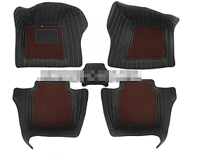 Коврики 3D VIP класса на липучках Audi A8L 2011- , черный