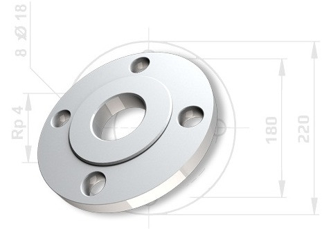 Фланец ст. Ду-100 Ру-10 ГОСТ 12820-80 LD