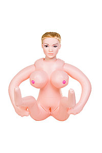Кукла надувная Liliana с реалистичной головой, блондинка, с двумя отверстиями