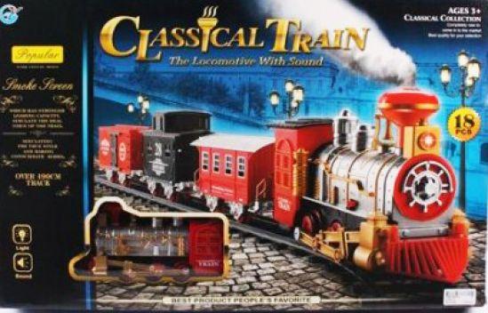 Детская железная дорога Classical Train Большая (18 деталей, путь 490 см)