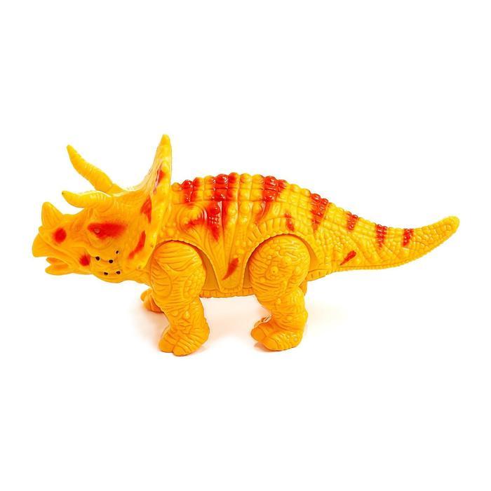 Динозавр «Трицератопс», работает от батареек, световые и звуковые эффекты, МИКС - фото 2 - id-p165974155