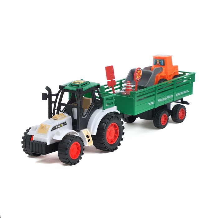 Трактор инерционный «Фермер», с прицепом, цвета МИКС - фото 7 - id-p165974998