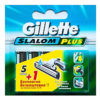 Сменные кассеты Gillette Slalom Plus, 5+1 шт