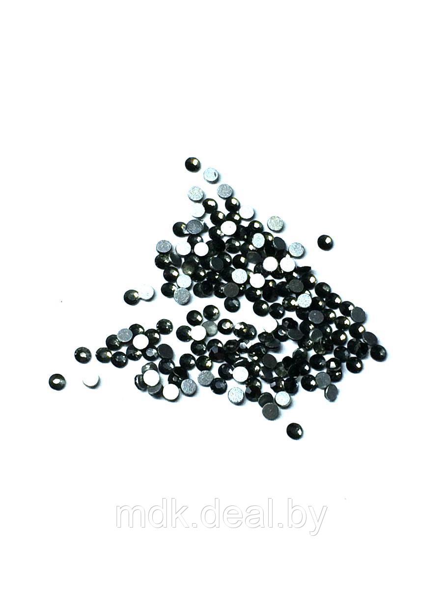 Стразы (кристаллы) для ногтей SS4 1.5-1.6мм (тёмно-серый) 100шт №33