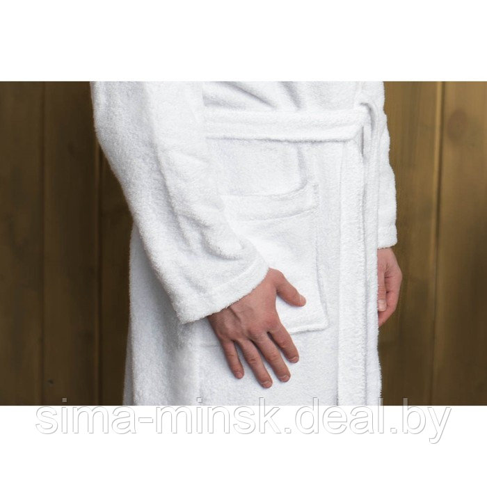 Халат махровый шалька, цвет белый, размер 60 - фото 2 - id-p166014740