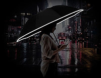 Зонт Zuodu Automatic Umbrella Led черный с фонариком