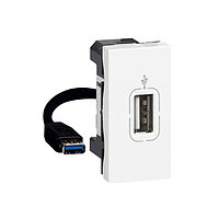 Розетка USB 3.0 Type A со шнуром 15см., 1М, белый Mosaic Legrand