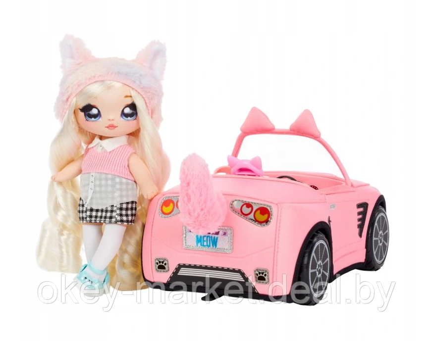 Плюшевый кабриолет Na Na Na Surprise Soft Plush Kitty Convertible - фото 3 - id-p166060889
